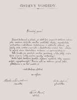 A letter of thanks from the Vesna association to Leoš Janáček for his lectures © Moravian Museum